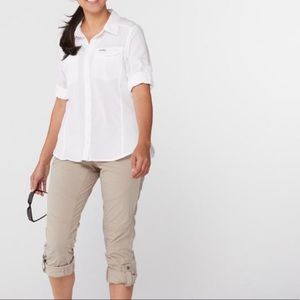 Columbia Silver Ridge Lite Long-Sleeve white Shirt Women’s size XL
